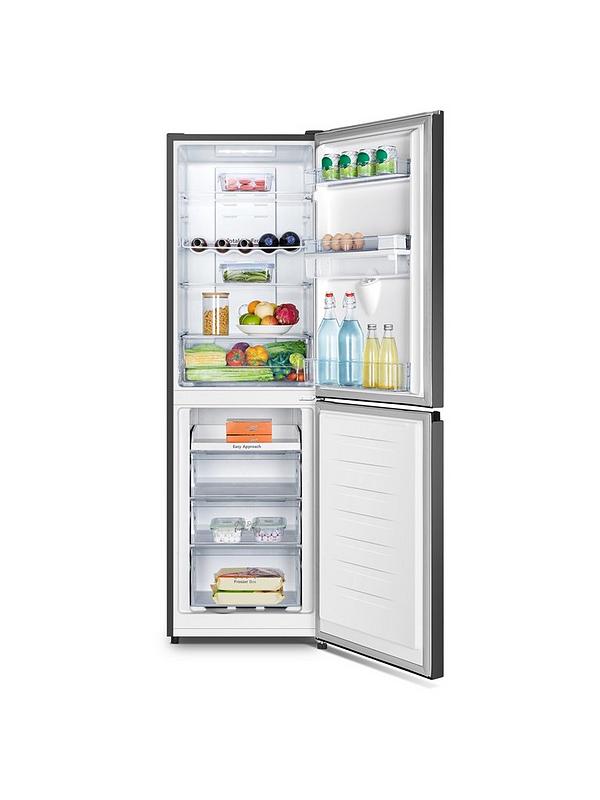 Hisense RB327N4WBE 55cm Wide, Total No Frost, Freestanding Fridge Freezer - Black - Image 2